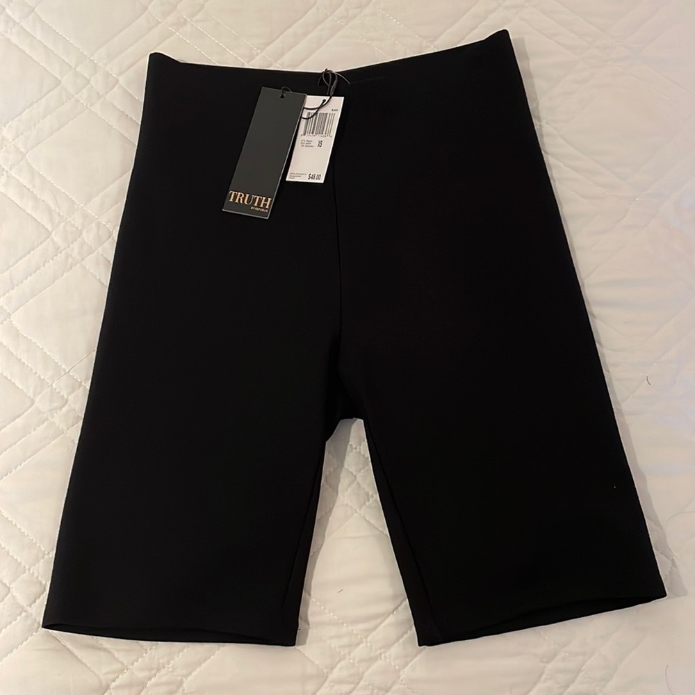 NWT Truth by Republic thick black Bike shorts in size XS